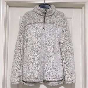 Thread + Supply Grey Sherpa Quarter Zip